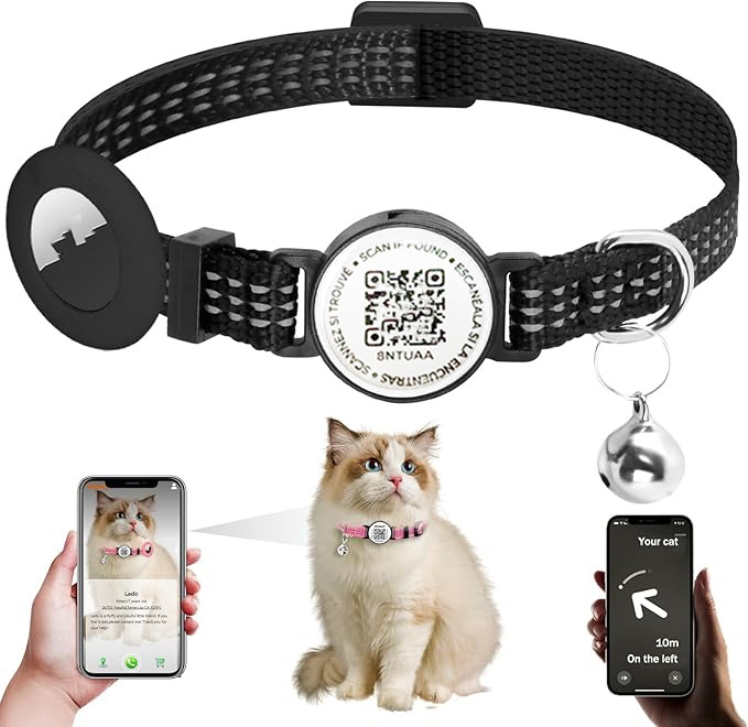 SmartSafe Cat Collar with Reflective QR Tag