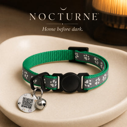 SmartSafe Cat Collar with Reflective QR Tag