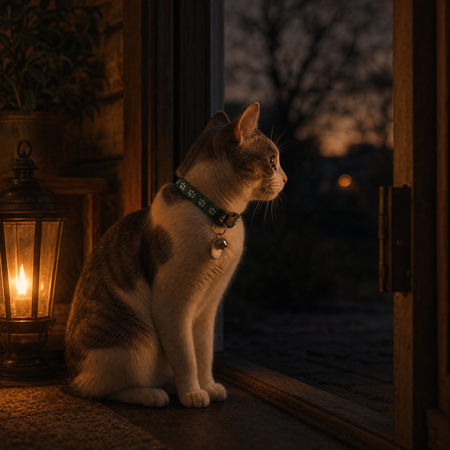 SmartSafe Cat Collar with Reflective QR Tag