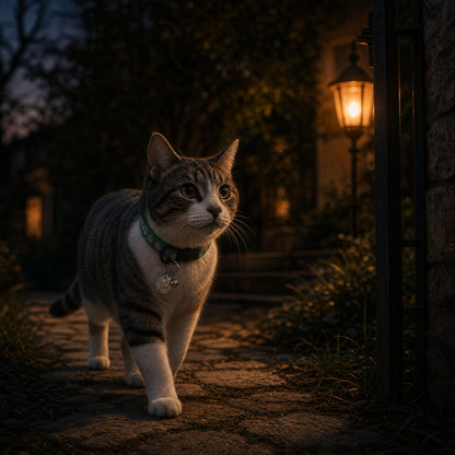 SmartSafe Cat Collar with Reflective QR Tag