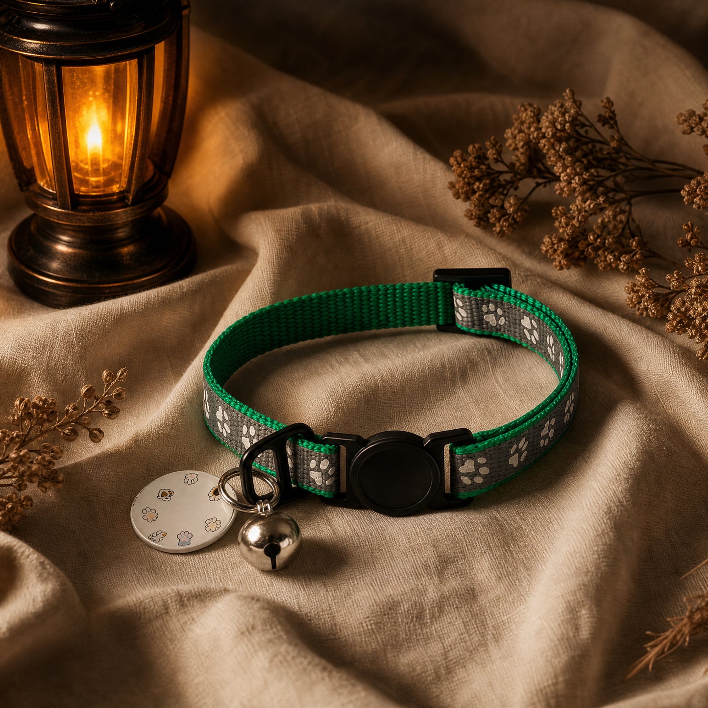 SmartSafe Cat Collar with Reflective QR Tag
