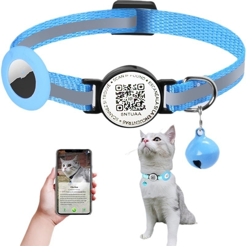SmartSafe Cat Collar with Reflective QR Tag
