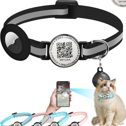 SmartSafe Cat Collar with Reflective QR Tag